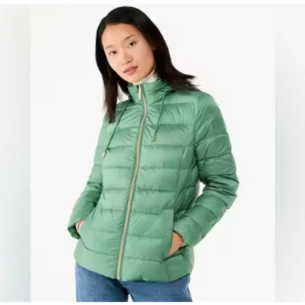 Kate Spade Packable Down Puffer Jacket Green Small
